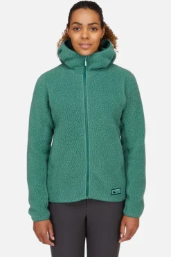 Polaire à capuche Shearling pour femme