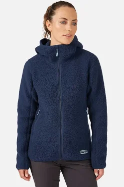 Polaire à capuche Shearling pour femme