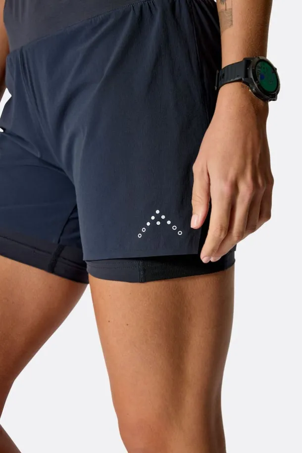 Short de course 2 en 1 Talus pour femme (5")