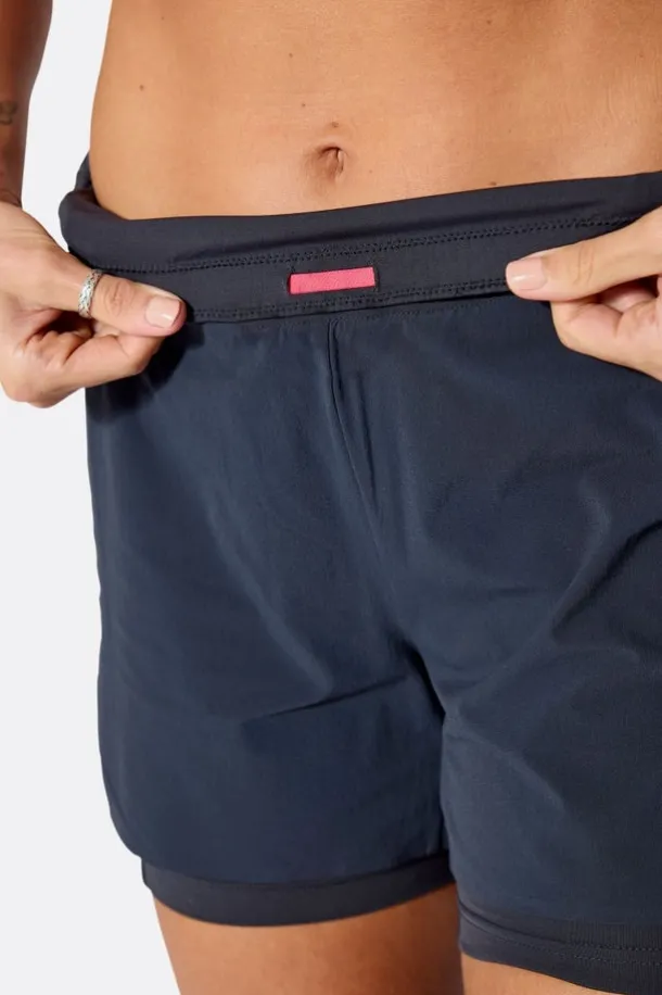 Short de course 2 en 1 Talus pour femme (5")