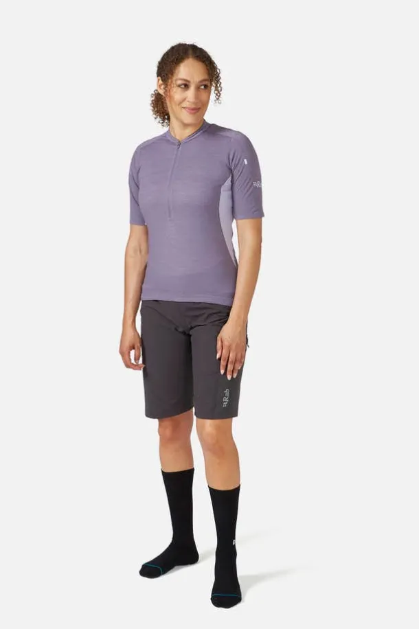 T-shirt de vélo Cindercrino ½ zip pour femme