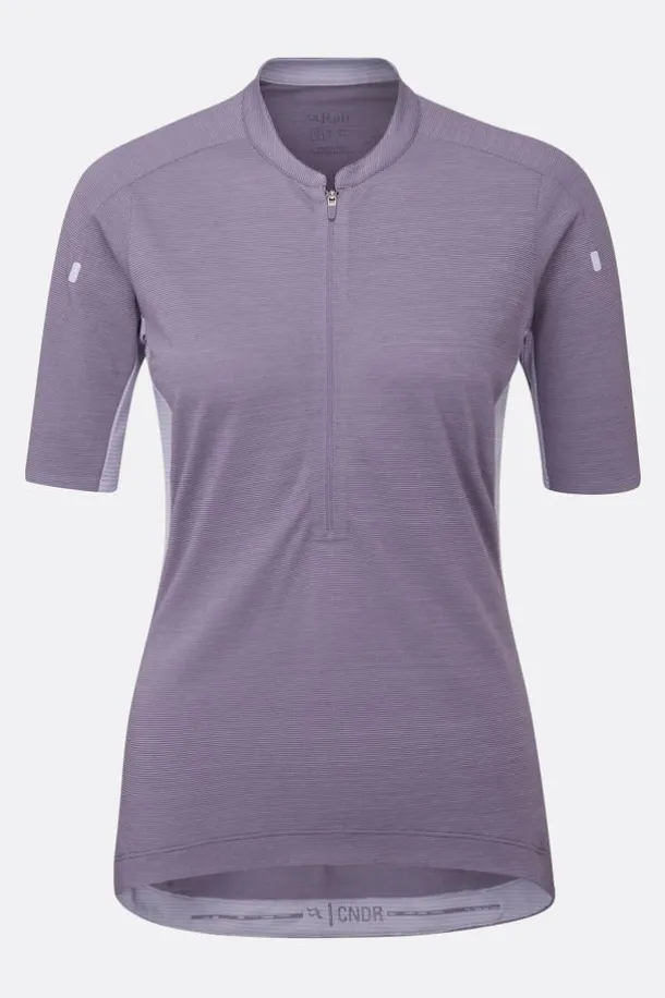 T-shirt de vélo Cindercrino ½ zip pour femme