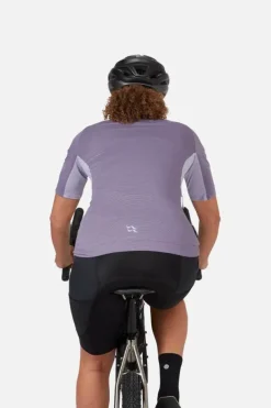 T-shirt de vélo Cindercrino ½ zip pour femme