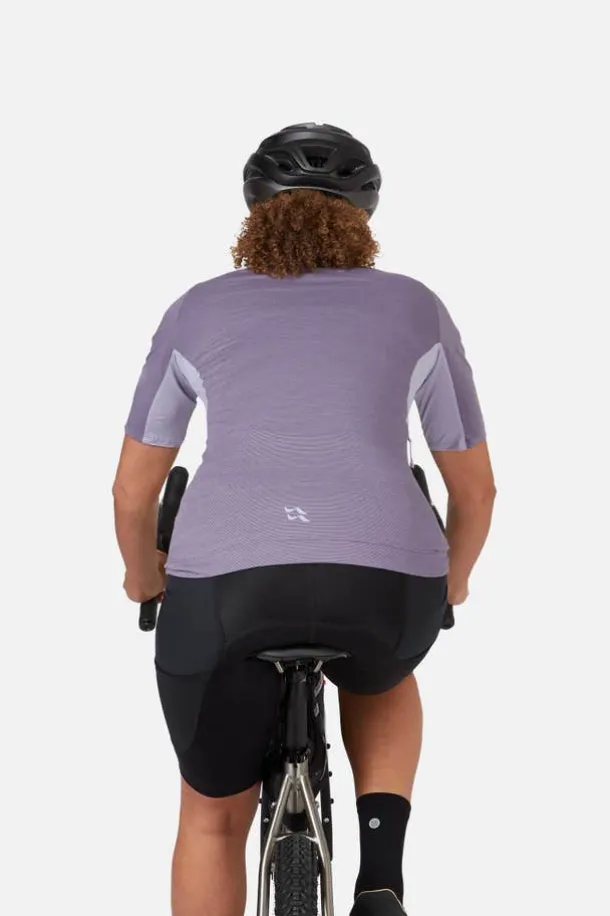 T-shirt de vélo Cindercrino ½ zip pour femme