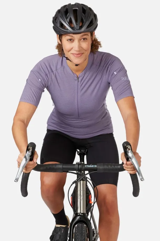 T-shirt de vélo Cindercrino ½ zip pour femme